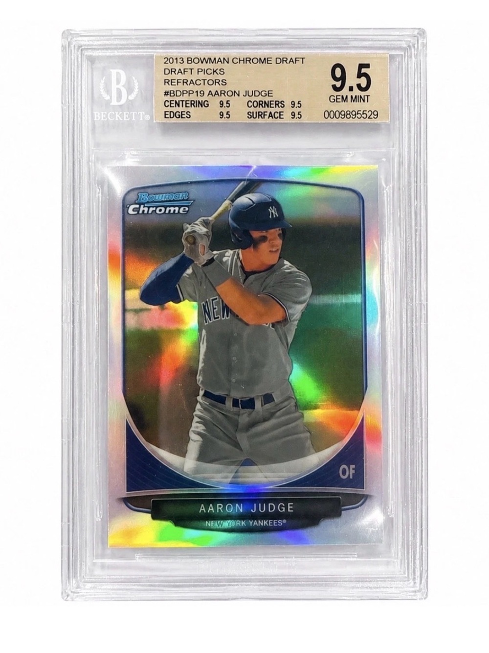 2013 Bowman Draft Picks Refractor Aaron Judge BDPP19 Yankees BGS 9.5